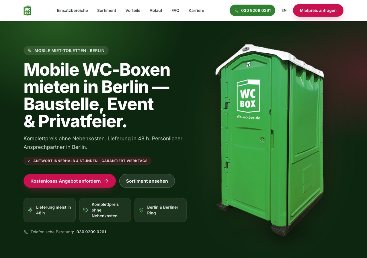 Neue Website: WC Box, Berlin (Callista-Relaunch)